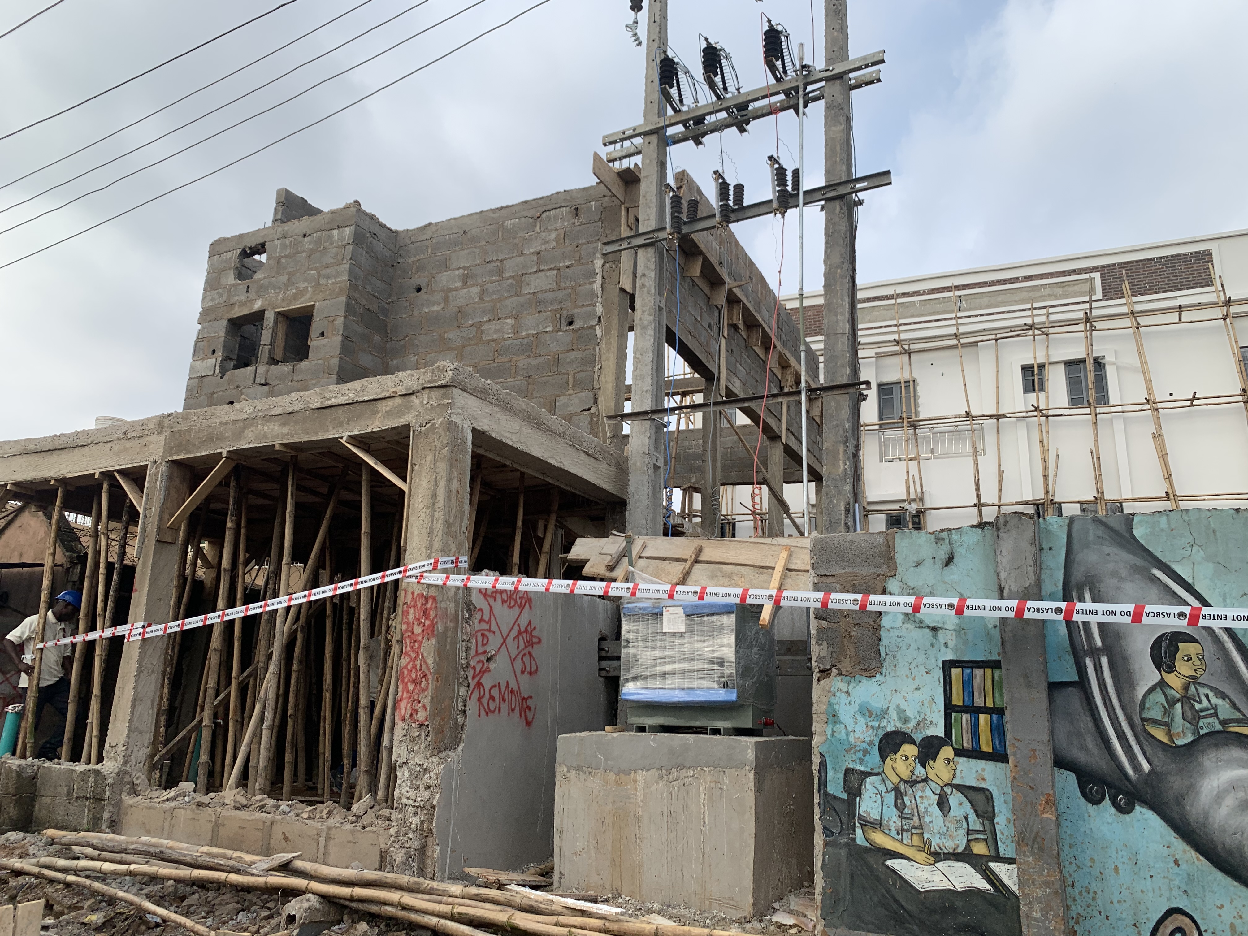 LASBCA COMMENCES DEMOLITION OF STRUCTURE BUILT UNDER POWERLINE