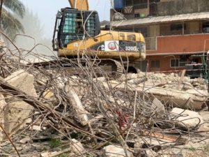 LASBCA DEMOLISHES  CRITICALLY DISTRESSED BUILDING IN AMUWO-ODOFIN